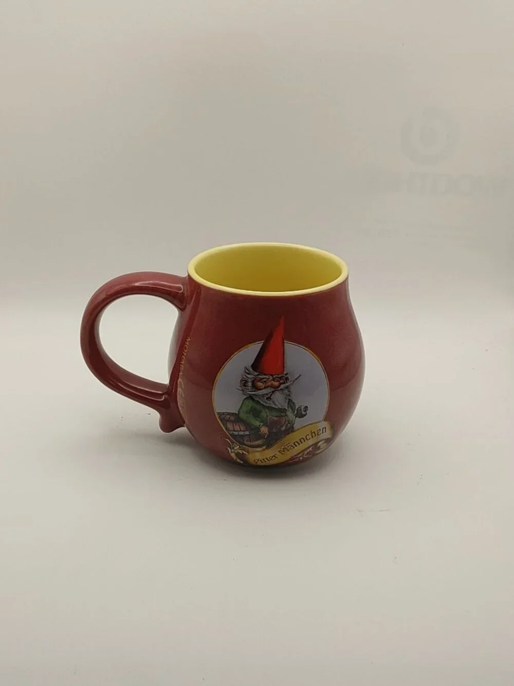 Heimat Der Heinzel Pitter Mannchen Christmas Mug Red & Yellow Ceramic 12oz